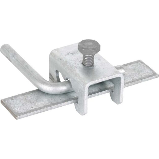 Dehn 308120 Verbindungsklemme zum Einhaken St/tZn für Fl 30/Rd 10mm für Kreuz und paralel VK EH R10 F30 ST