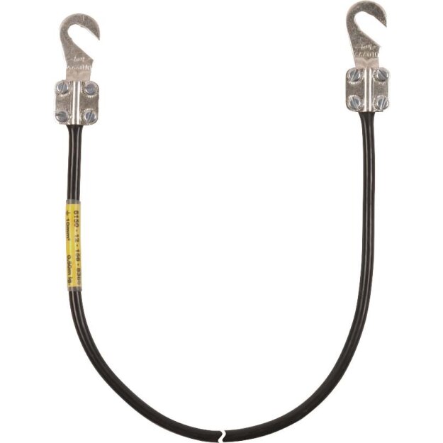 Dehn 416100 Erdungsleitung 16mm²/L 10,0m schwarz m.2 Kabelschuhen (B) offen M8/M10