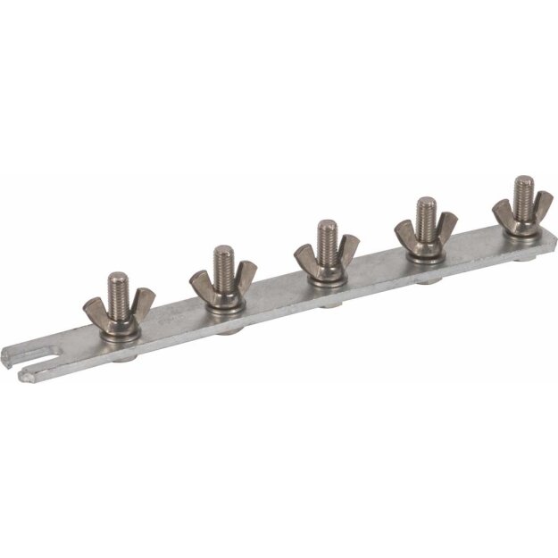 Dehn 466192 Erdungssammelschiene St/tZn L 290mm für 5 Erdungsleit. mit Schrauben M10x35 ESS 5P M10X35 STTZN