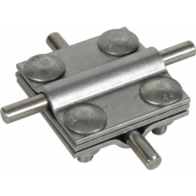 Dehn 318229 Kreuzstück NIRO (V4A) für Rd 8-10/8-10mm Rd 8-10/Fl 30mm-Fl 30/30mm mit Zwischenplatte KS 8.10 8.10 FL30 ZP FRSM8 V4A