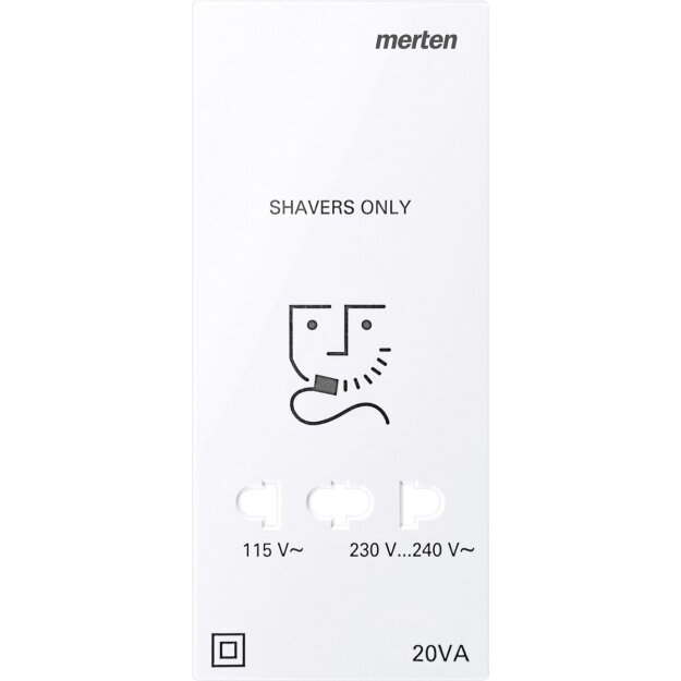 Merten MEG2109-3435 Zentralplatte für Rasiersteckdose Lotosweiß System Design