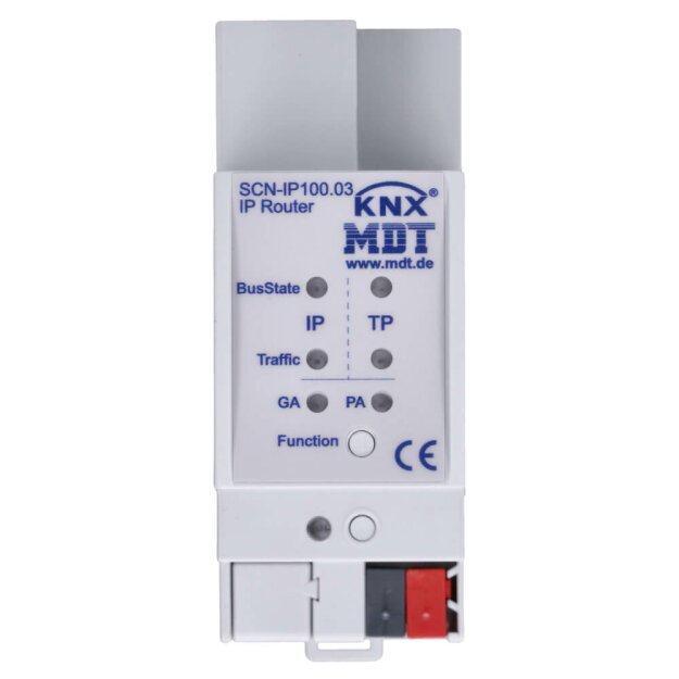 MDT SCN-IP100.03 IP Router, 2TE, REG, mit Email und Zeitserverfunktion und KNX IP Secure und Data Secure