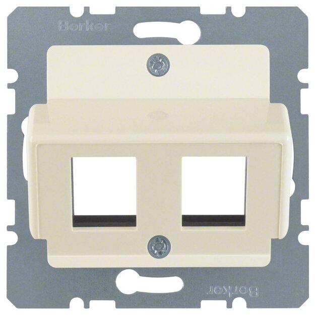 Berker 146302 Zentralplatte für AMP Modular Jacks Zentralplattensystem Weiß glänzend