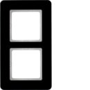 Berker 10126076 Rahmen 2-fach Q.7 Glas Schwarz