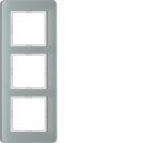Berker 10136079 Rahmen 3-fach Q.7 Glas Polarweiß