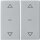 Berker 80961321 Abdeckung für Tastsensor-Modul 2-fach mit Pfeil-Symbol Q.x Alu