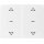 Berker 80961379 Abdeckung für Tastsensor-Modul 2-fach mit Pfeil-Symbol K.x Polarweiß
