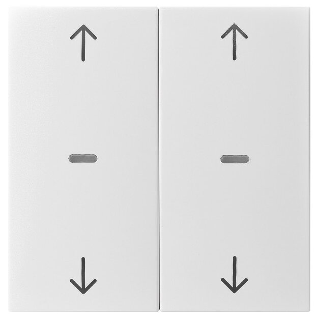 Berker 80961382 Abdeckung für Tastsensor-Modul 2-fach mit Pfeil-Symbol S.1/B.x Weiß
