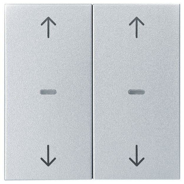 Berker 80961383 Abdeckung für Tastsensor-Modul 2-fach mit Pfeil-Symbol S.1/B.x Alu