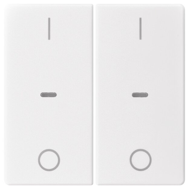 Berker 80962329 Abdeckung für Tastsensor-Modul 2-fach mit I/O-Symbol Q.x Polarweiß