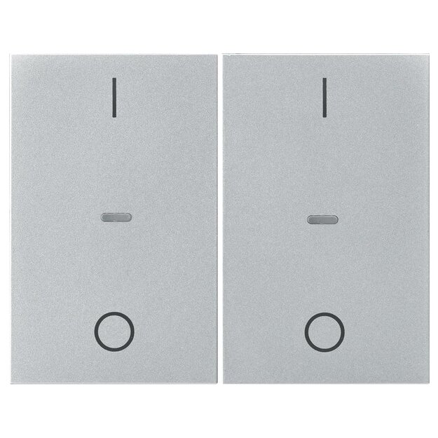 Berker 80962371 Abdeckung für Tastsensor-Modul 2-fach mit I/O-Symbol K.x Alu