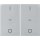 Berker 80962371 Abdeckung für Tastsensor-Modul 2-fach mit I/O-Symbol K.x Alu