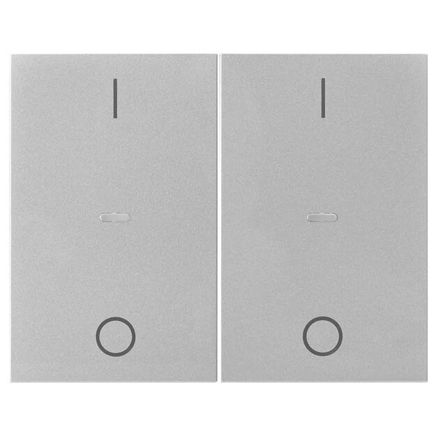 Berker 80962373 Abdeckung für Tastsensor-Modul 2-fach mit I/O-Symbol K.x Edelstahl