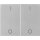 Berker 80962373 Abdeckung für Tastsensor-Modul 2-fach mit I/O-Symbol K.x Edelstahl