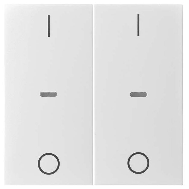 Berker 80962382 Abdeckung für Tastsensor-Modul 2-fach mit I/O-Symbol S.1/B.x Weiß