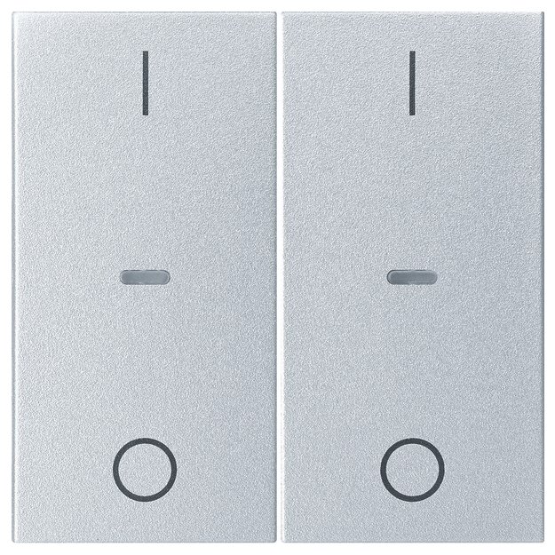 Berker 80962383 Abdeckung für Tastsensor-Modul 2-fach mit I/O-Symbol S.1/B.x Alu