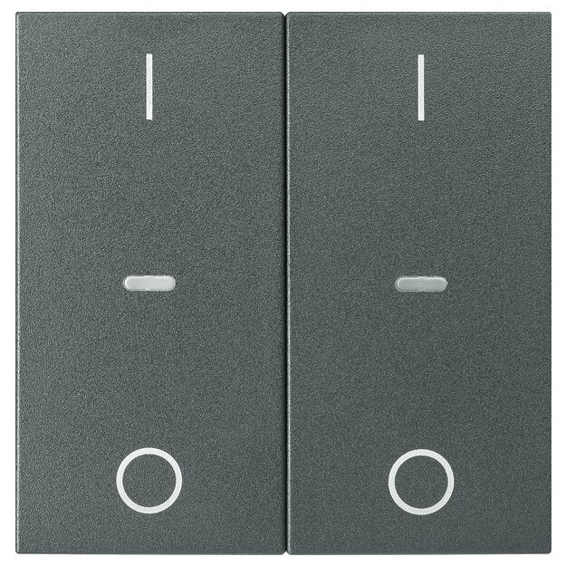 Berker 80962385 Abdeckung für Tastsensor-Modul 2-fach mit I/O-Symbol S.1/B.x Anthrazit