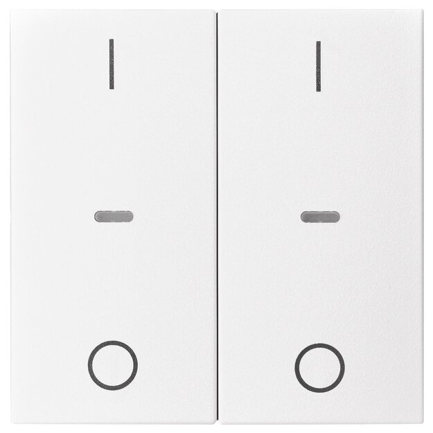 Berker 80962399 Abdeckung für Tastsensor-Modul 2-fach mit I/O-Symbol S.1/B.x Polarweiß matt