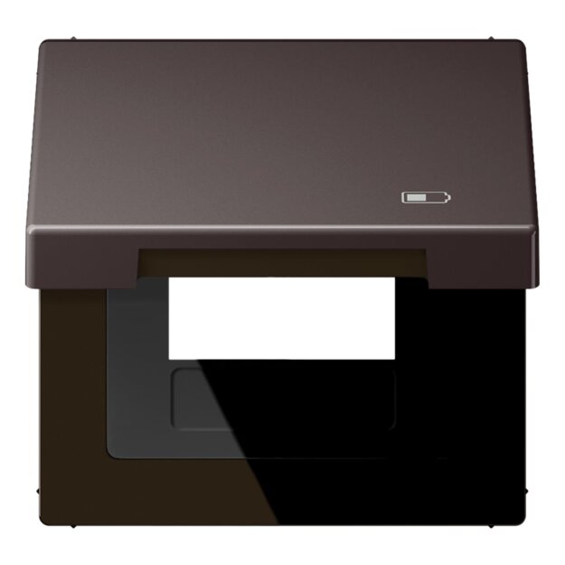 Jung AL2990KLUSBD Klappdeckel USB mit Zentralplatte (lackiertes Aluminium) Dark Serie LS