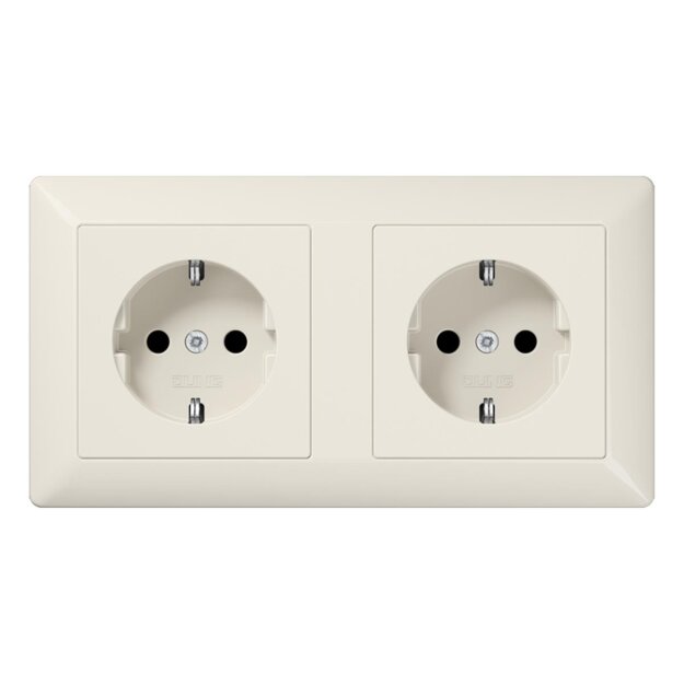 Jung AS1522BF Kabel-Kanal-SCHUKO-Steckdose 2fach (Thermoplast bruchsicher) Weiß Serie AS