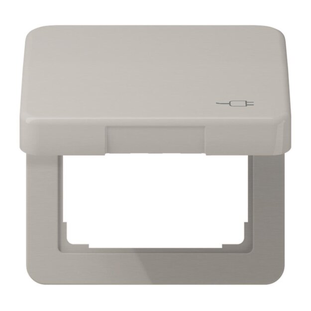 Jung CD590KLSOCPT Klappdeckel für Steckdose (Aluminium eloxiert) Platin Serie CD