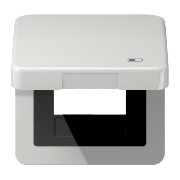 Jung CD590KLUSBLG Klappdeckel USB mit Zentralplatte (Duroplast) Lichtgrau Serie CD