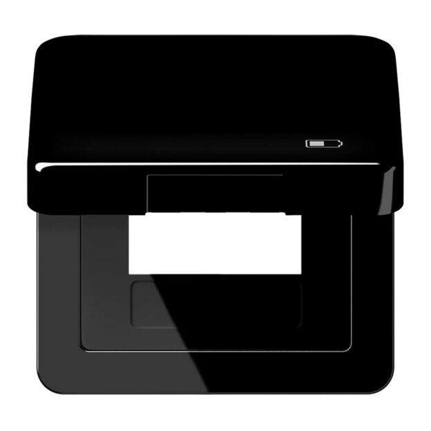 Jung CD590KLUSBSW Klappdeckel USB mit Zentralplatte (Duroplast) Schwarz Serie CD