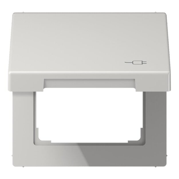 Jung LS990BFKLSOCLG Klappdeckel für Steckdose (Thermoplast bruchsicher) Lichtgrau Serie LS