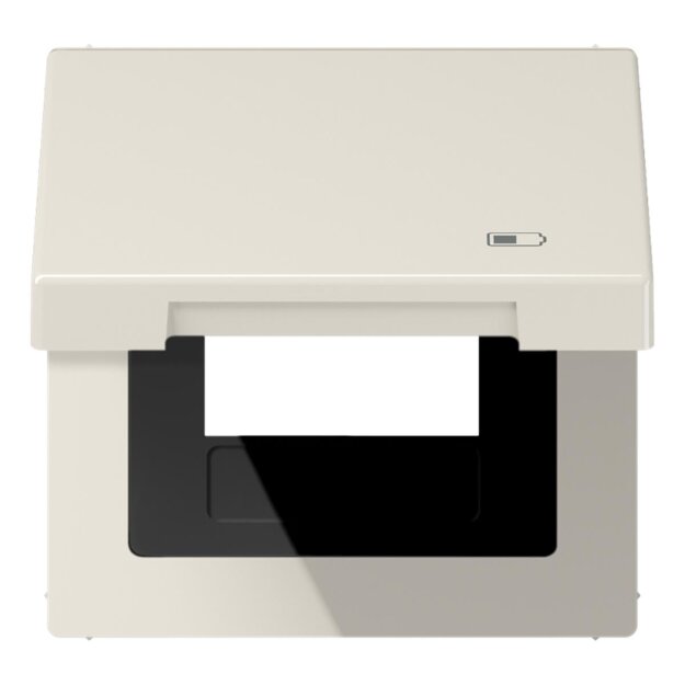 Jung LS990BFKLUSB Klappdeckel USB mit Zentralplatte (Thermoplast bruchsicher) Weiß Serie LS