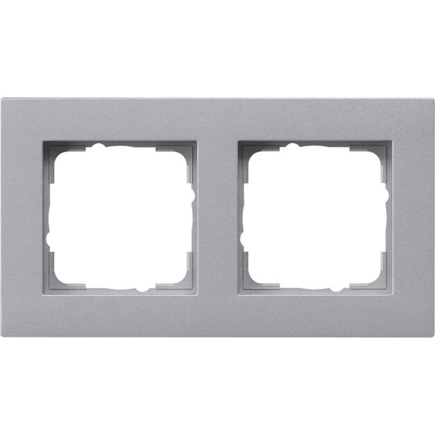 Gira 0212255 Abdeckrahmen 2-fach flach Gira E2 Farbe Alu