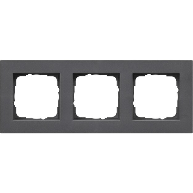 Gira 0213235 Abdeckrahmen 3-fach flach Gira E2 Anthrazit