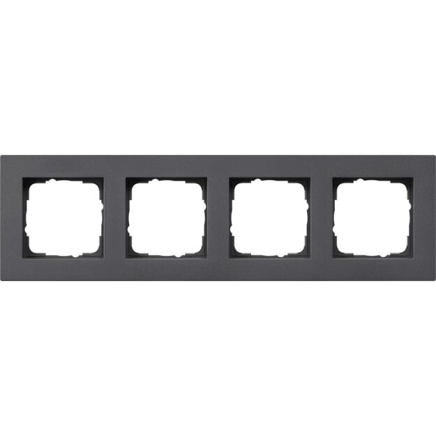 Gira 0214235 Abdeckrahmen 4-fach flach Gira E2 Anthrazit