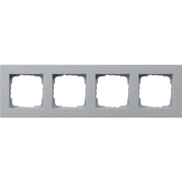 Gira 0214255 Abdeckrahmen 4-fach flach Gira E2 Farbe Alu
