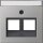 Gira 2640600 Abdeckung 30° + Beschriftungsfeld f. Tragring Modular Jack 2-fach System 55 Edelstahl