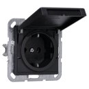 Gira 0454600 Schuko Klappdeckel System 55 Edelstahl