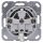 Gira 0454600 Schuko Klappdeckel System 55 Edelstahl