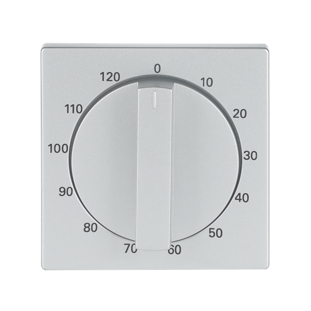 Busch-Jaeger 1771-83-103 Zentralscheibe mit Drehknopf, mit Aufdruck Alusilber 2CKA001753A0267