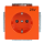 Busch-Jaeger 20 EUCB-14-82-10 SCHUKO® Steckdosen-Einsatz mit Aufdruck Orange 2CKA002013A5413