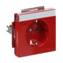 Busch-Jaeger 20 EUCNB-12-82 SCHUKO® Steckdosen-Einsatz mit Beschriftungsfeld Rot 2CKA002013A5423