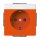 Busch-Jaeger 20 EUCNB-14-82 SCHUKO® Steckdosen-Einsatz mit Beschriftungsfeld Orange 2CKA002013A5425