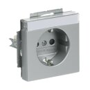 Busch-Jaeger 20 EUCNB-83 SCHUKO® Steckdosen-Einsatz mit Beschriftungsfeld Alusilber 2CKA002013A5429