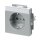 Busch-Jaeger 20 EUCNB-83 SCHUKO® Steckdosen-Einsatz mit Beschriftungsfeld Alusilber 2CKA002013A5429