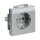 Busch-Jaeger 20 EUCNB-83 SCHUKO® Steckdosen-Einsatz mit Beschriftungsfeld Alusilber 2CKA002013A5429