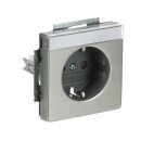 Busch-Jaeger 20 EUCNB-866 SCHUKO® Steckdosen-Einsatz mit Beschriftungsfeld Edelstahl 2CKA002013A5432
