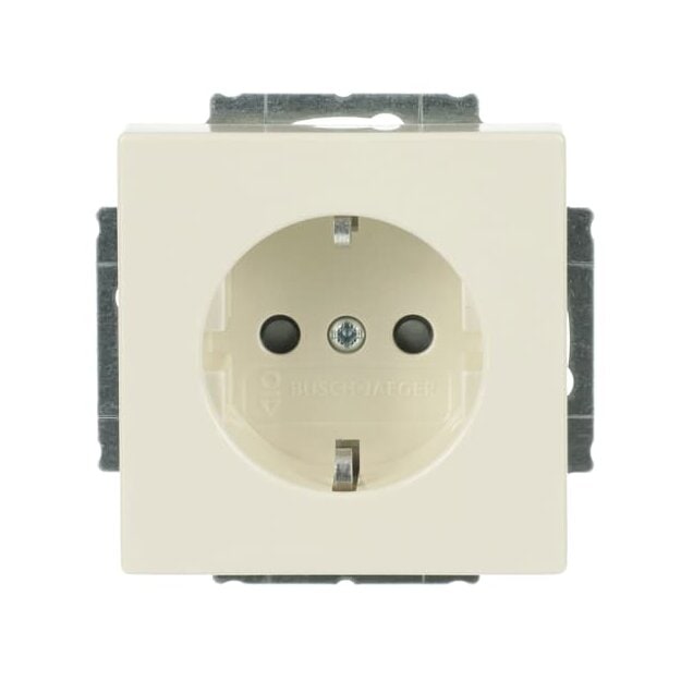 Busch-Jaeger 20 EUCRB-82 SCHUKO® Steckdosen-Einsatz ohne Spreize mit erh. Berührungsschutz Elfenbein 2CKA002013A5438