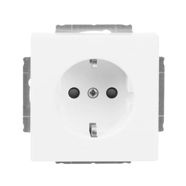 Busch-Jaeger 20 EUCRB-884 SCHUKO® Steckdosen-Einsatz ohne Spreize mit erh. Berührungsschutz Studioweiß 2CKA002013A5443
