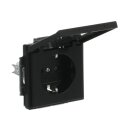 Busch-Jaeger 20 EUKB-885 SCHUKO® Steckdosen-Einsatz mit Klappdeckel Schwarz Matt 2CKA002018A1523