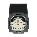 Busch-Jaeger 20 EUKB-885 SCHUKO® Steckdosen-Einsatz mit Klappdeckel Schwarz Matt 2CKA002018A1523