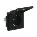Busch-Jaeger 20 EUKBR-885 SCHUKO® Steckdosen-Einsatz mit Klappdeckel Schwarz Matt 2CKA002018A1531