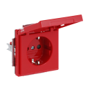 Busch-Jaeger 20 EUKNB-12-82 SCHUKO® Steckdosen-Einsatz mit Klappdeckel und Beschriftungsfeld Orange 2CKA002018A1533